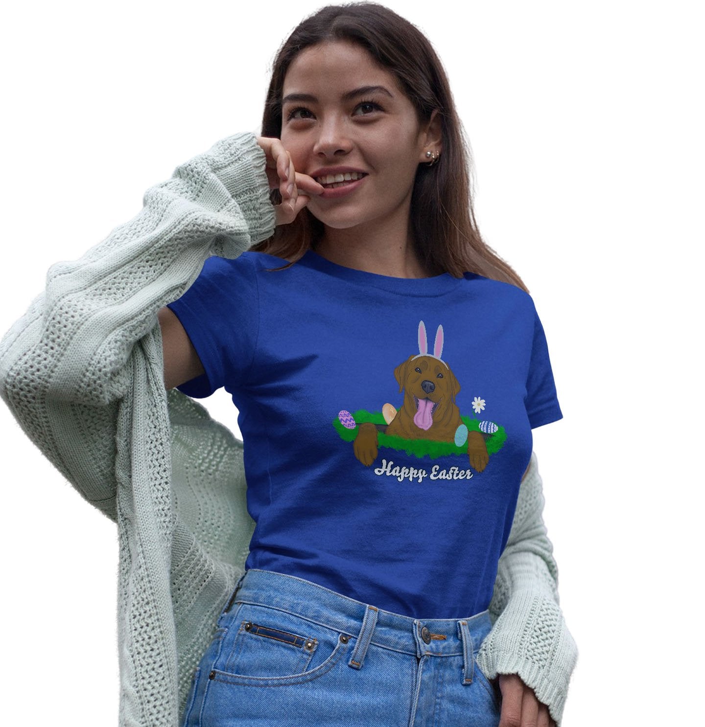 Rabbit Hole Chocolate Labrador - Women's Fitted T-Shirt