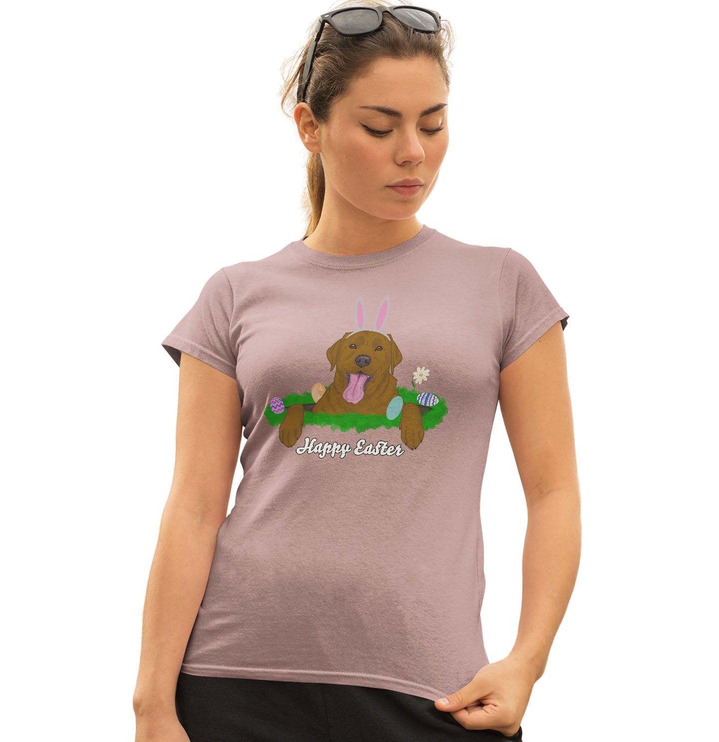 Rabbit Hole Chocolate Labrador - Women's Fitted T-Shirt