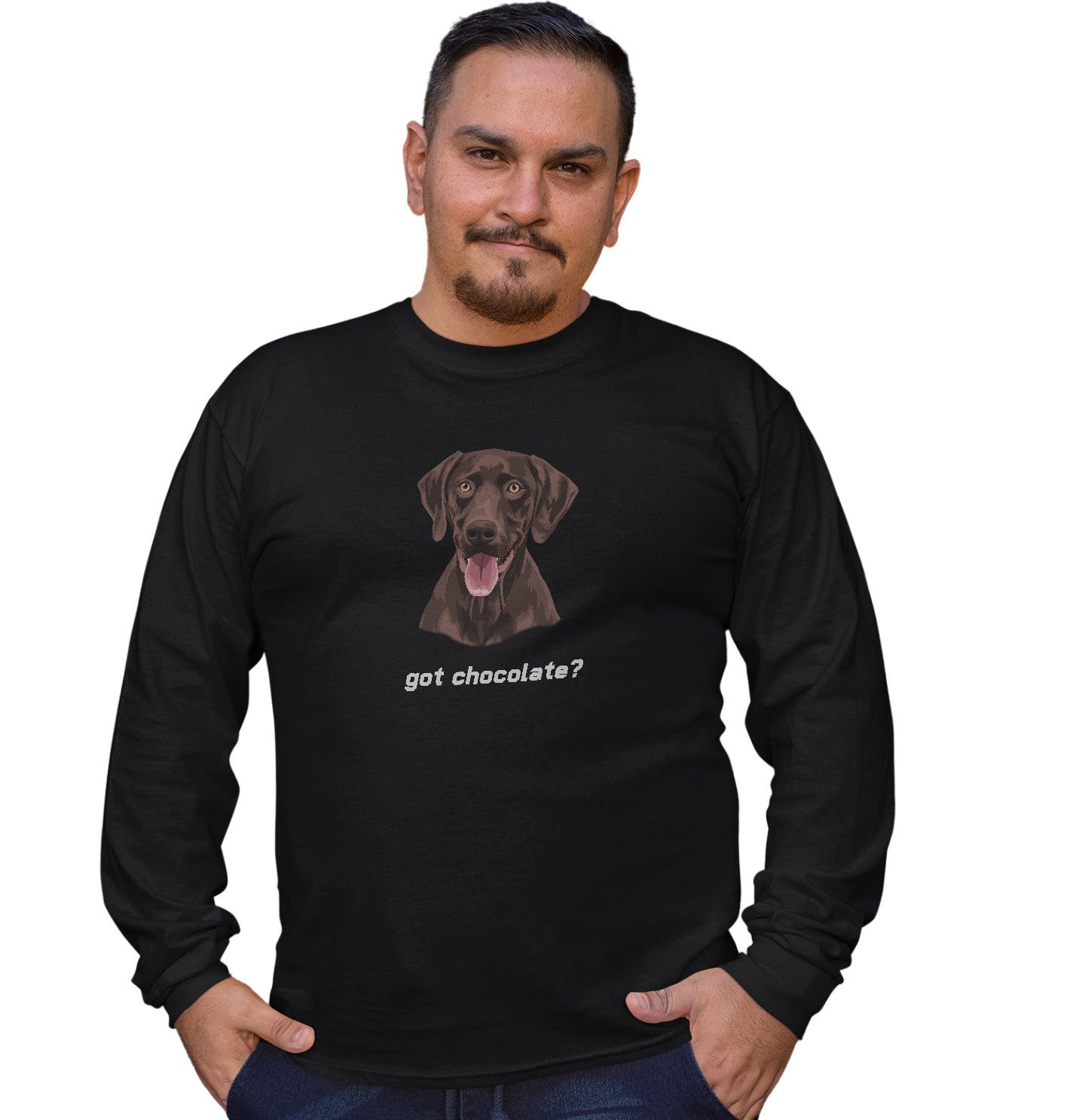 Chocolate Lab (Got Chocolate?) - Adult Unisex Long Sleeve T-Shirt