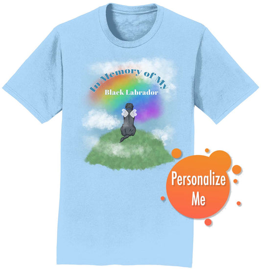 In Memory of My Black Lab - Personalized Custom Adult Unisex T-Shirt