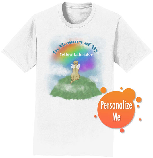 In Memory of My Yellow Lab - Personalized Custom Adult Unisex T-Shirt