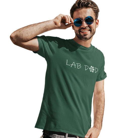 Paw Text Lab Dad - Adult Unisex T-Shirt