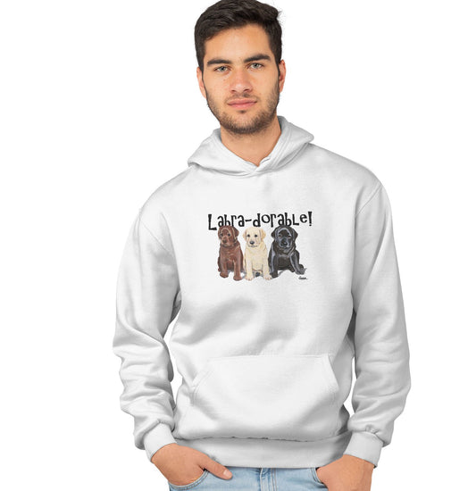 Labra-dorable Three Puppies - Adult Unisex Hoodie Sweatshirt