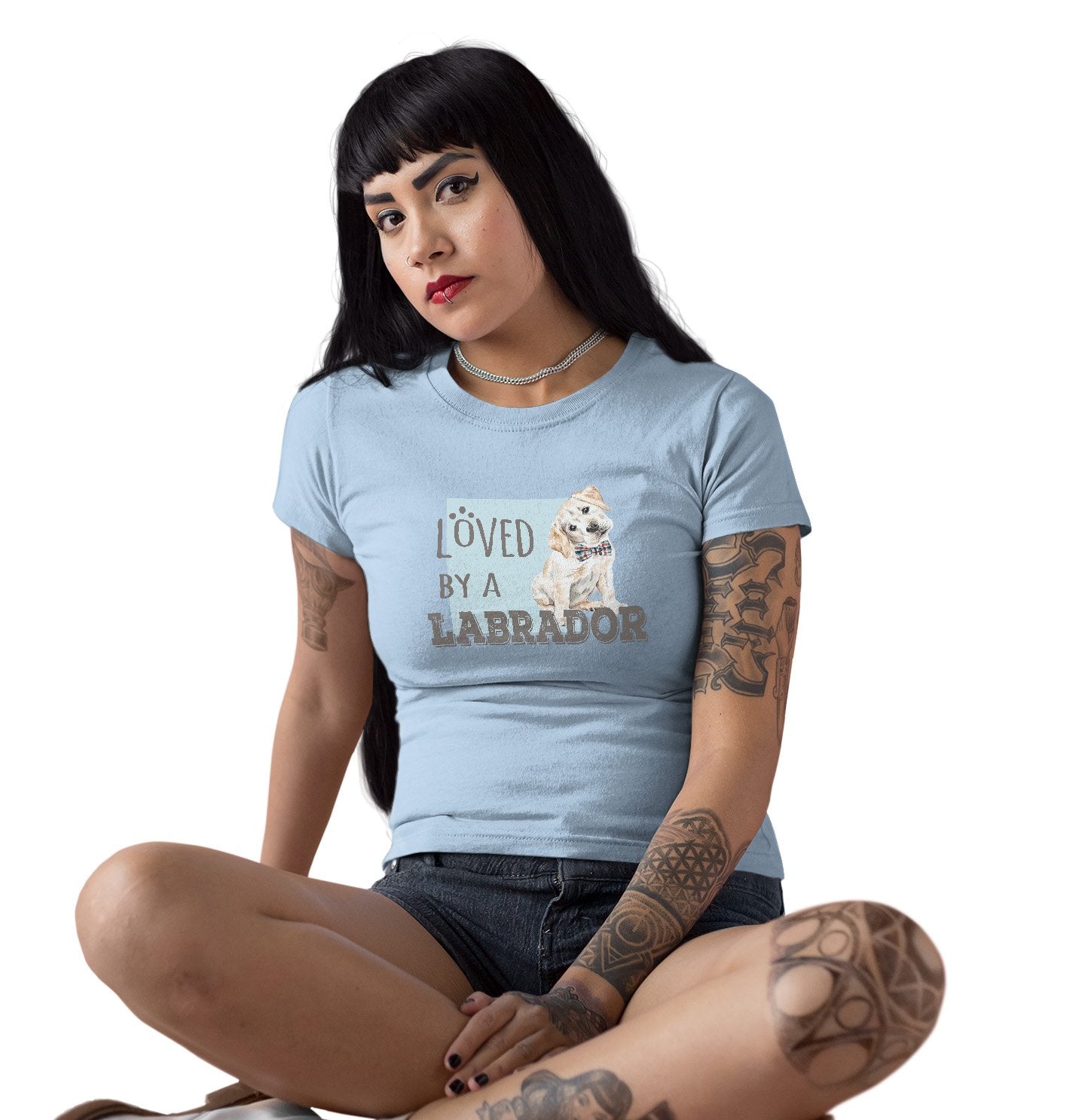 Loved by a Labrador - Women's Fitted T-Shirt