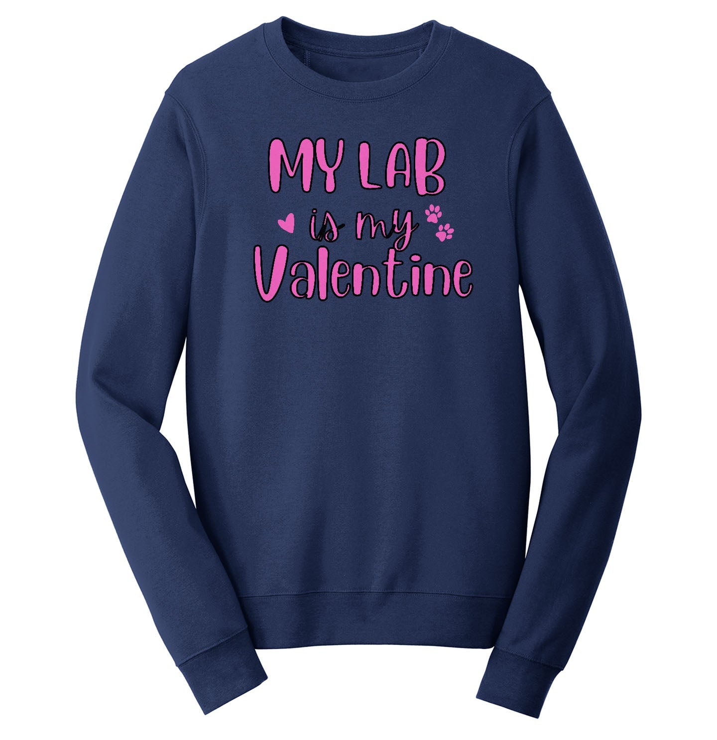 My Lab Valentine - Adult Unisex Crewneck Sweatshirt