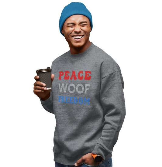 Peace Woof Freedom | Labradors | Crewneck Sweatshirt