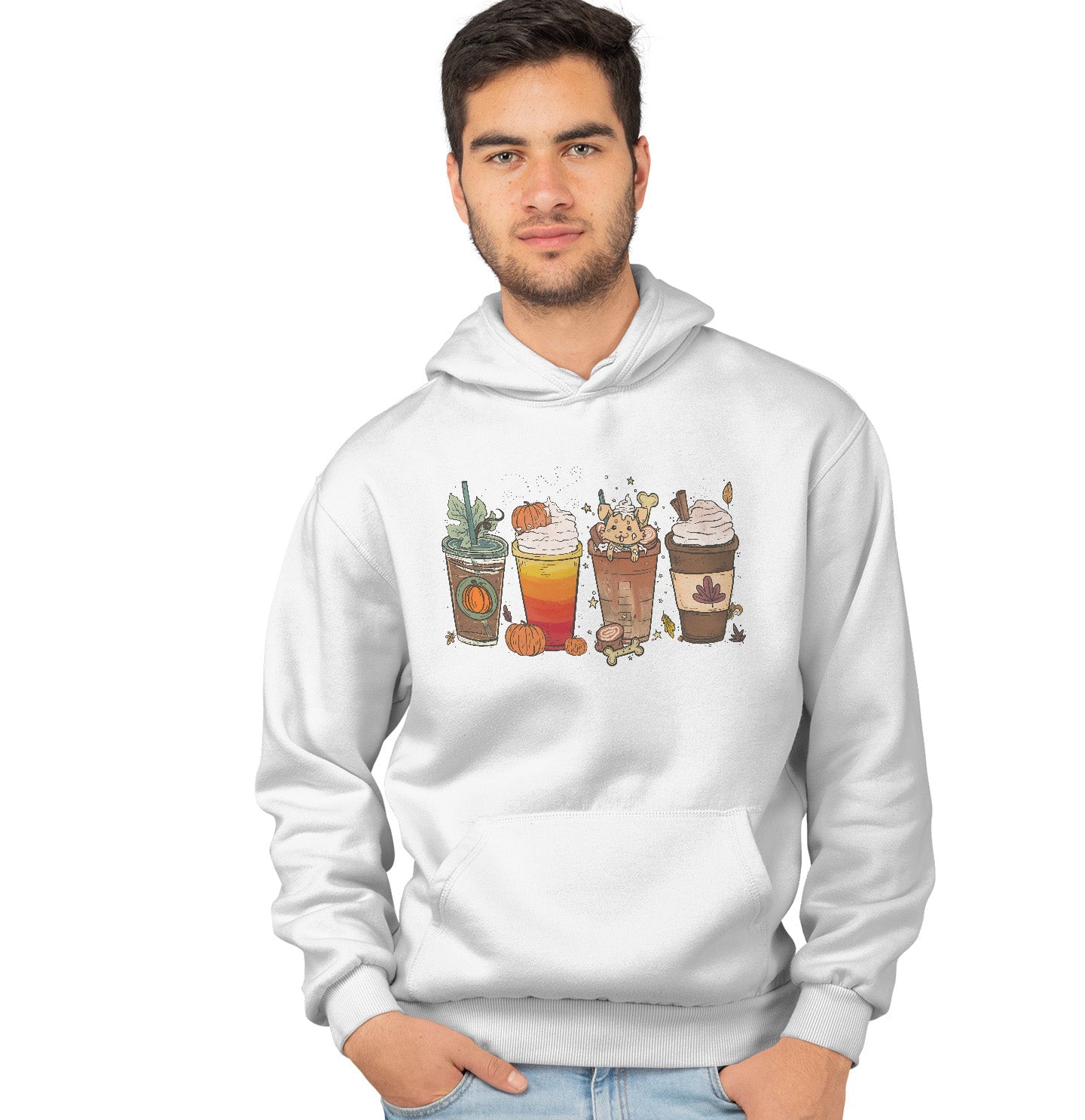 Pupachino Yellow Lab - Adult Unisex Hoodie Sweatshirt