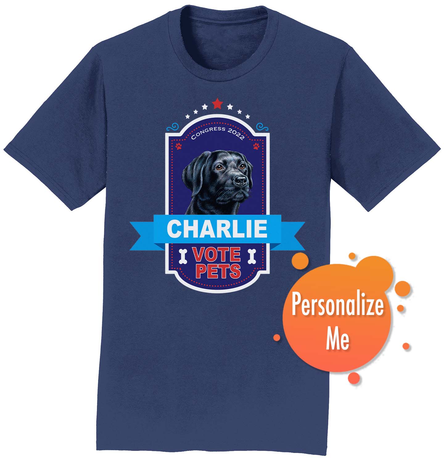 Vote Pets Candidate - Personalized Custom Adult Unisex T-Shirt