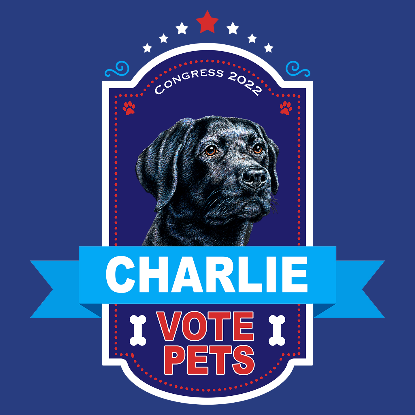 Vote Pets Candidate - Personalized Custom Women's Fitted T-Shirt