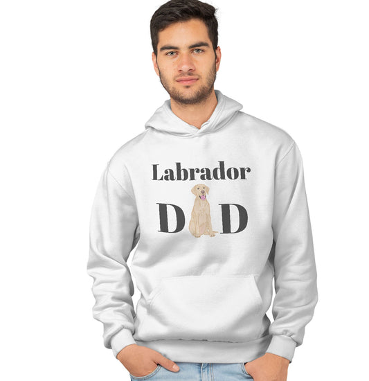 Labradors.com - Yellow Labrador Dad Illustration - Adult Unisex Hoodie Sweatshirt