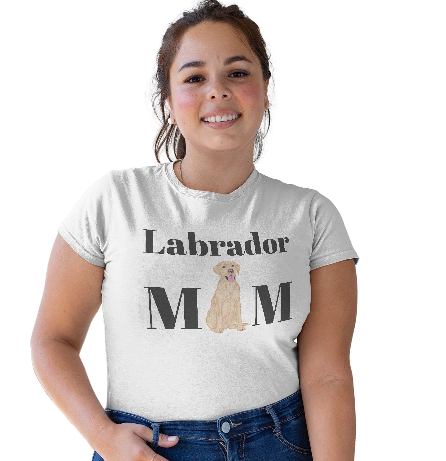Yellow Labrador Mom Illustration - Women's Tri-Blend T-Shirt