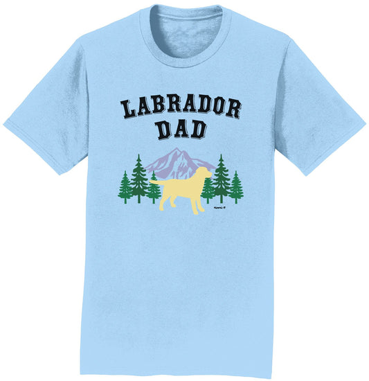 Labradors.com - Yellow Lab Dad Mountain - Adult Unisex T-Shirt