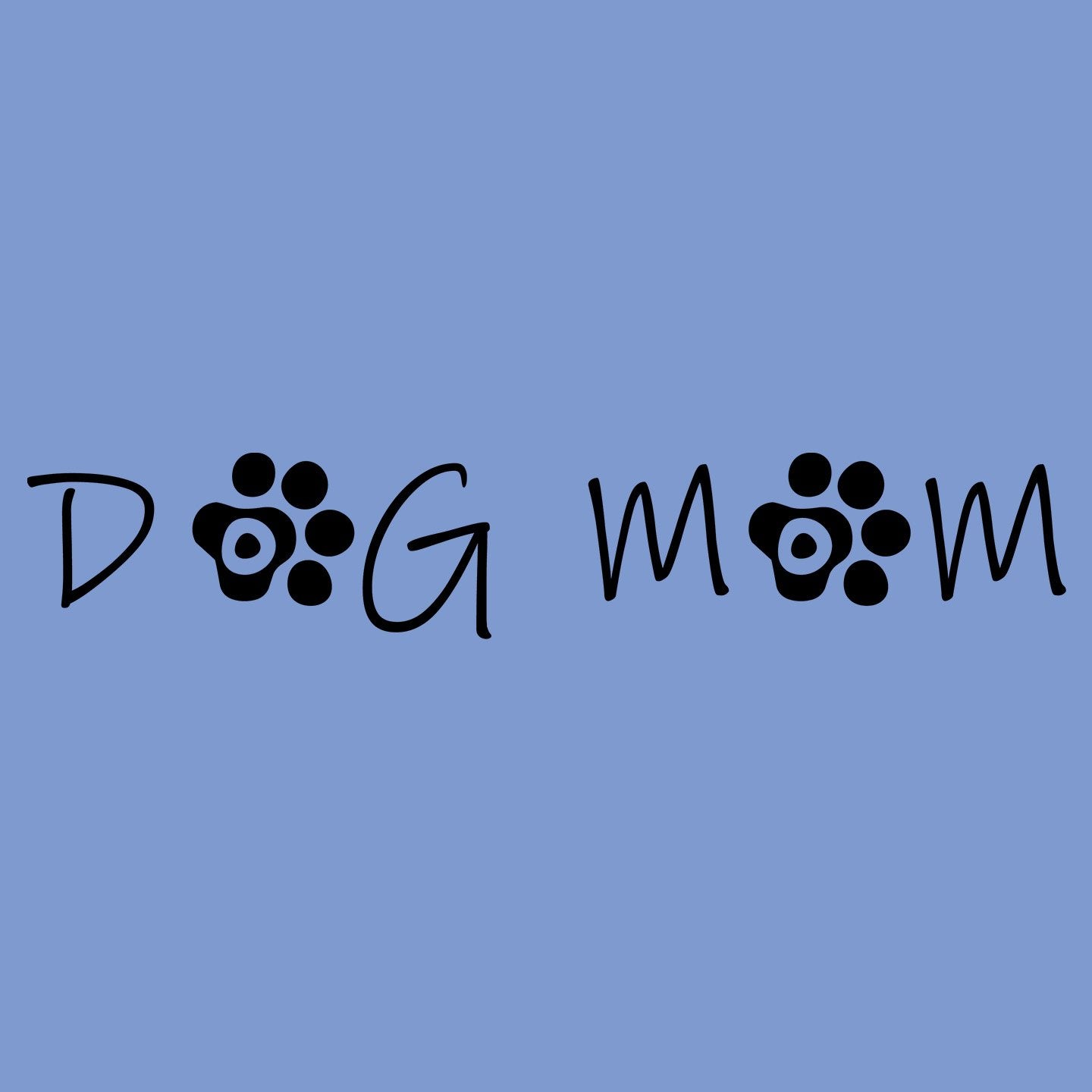 Dog Mom - Paw Text - Women's Tri-Blend T-Shirt