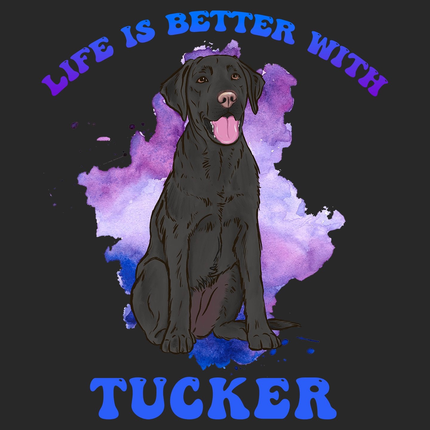 Life is Better Black Lab - Personalized Custom Adult Unisex T-Shirt