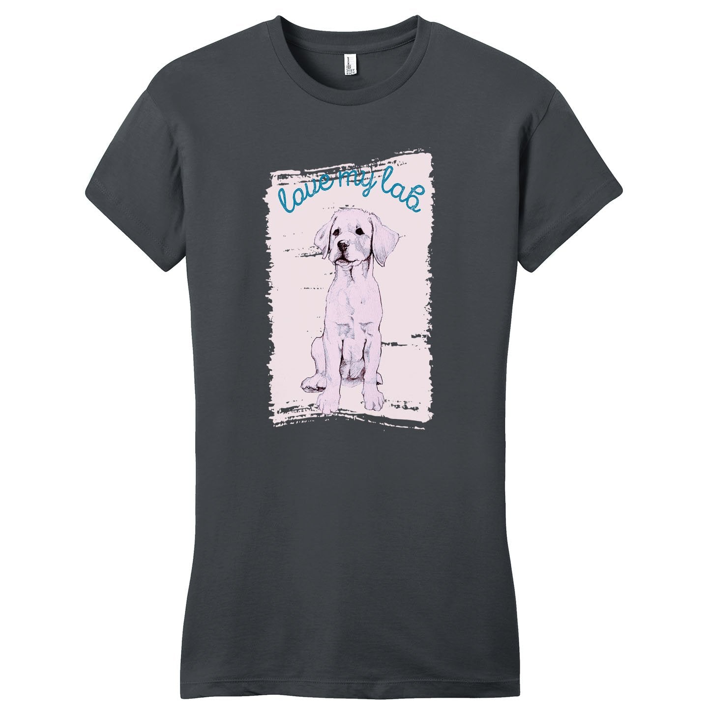 Love My Lab Cutout - Women's Fitted T-Shirt