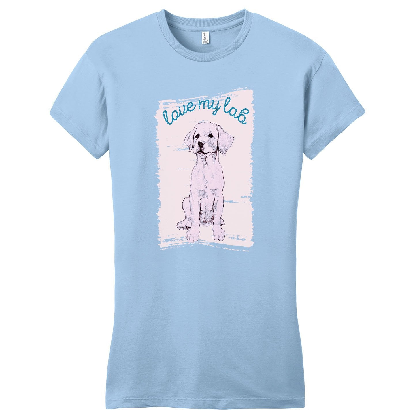 Love My Lab Cutout - Women's Fitted T-Shirt