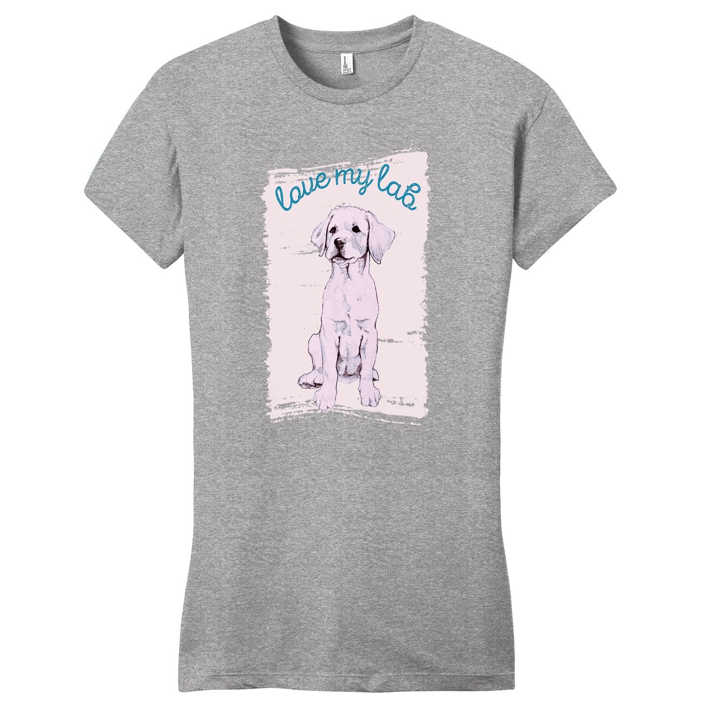 Love My Lab Cutout - Women's Fitted T-Shirt