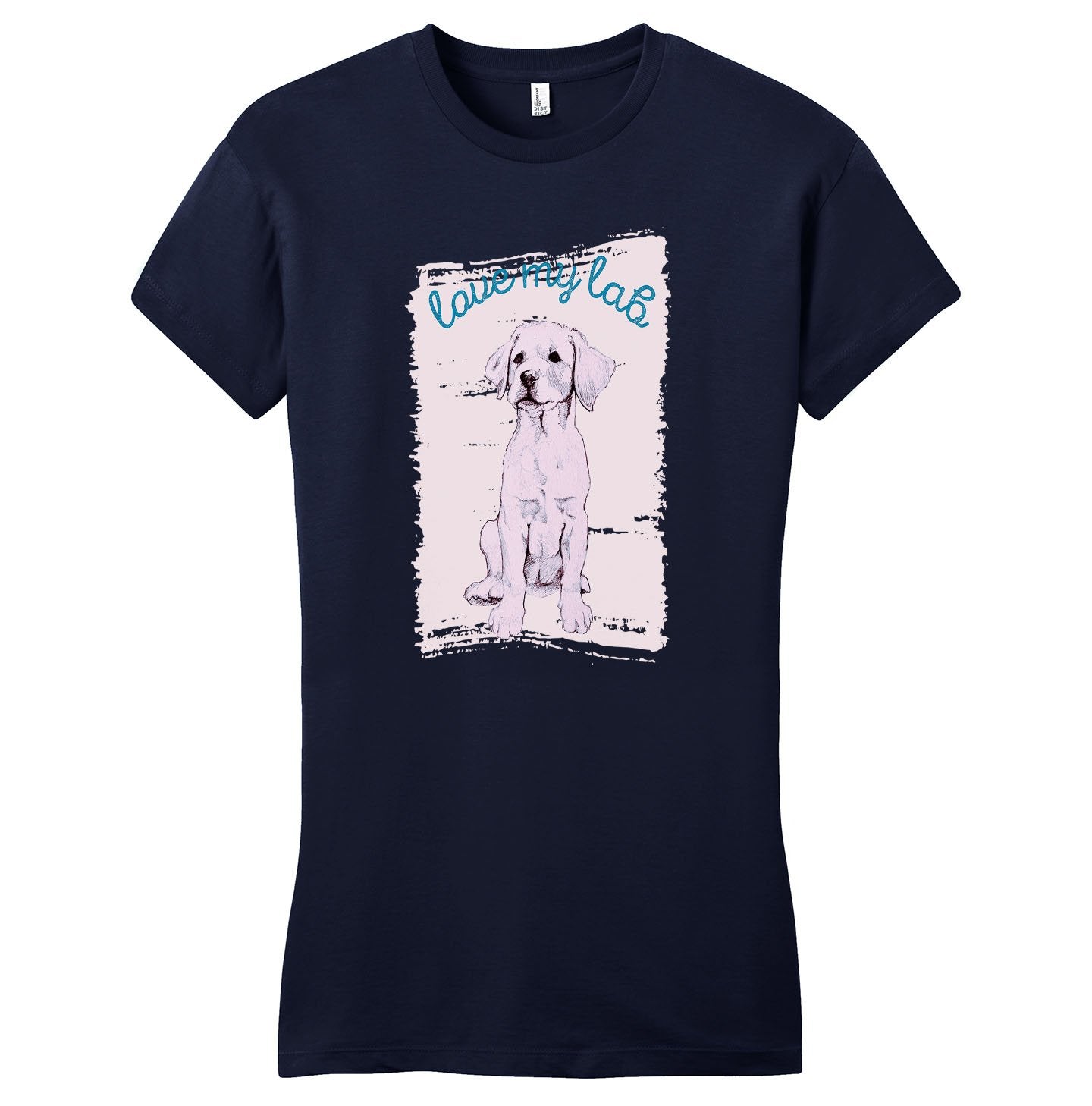 Love My Lab Cutout - Women's Fitted T-Shirt