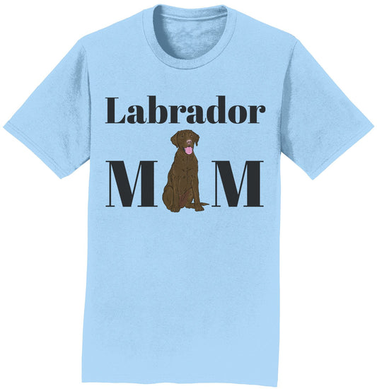 Labradors.com - Chocolate Labrador Mom Illustration - Adult Unisex T-Shirt