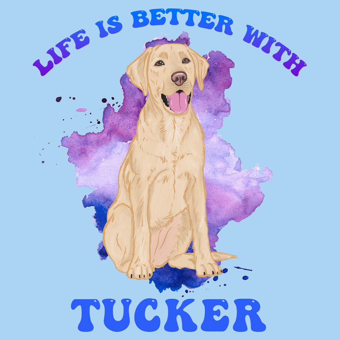 Life is Better Yellow Lab - Personalized Custom Adult Unisex T-Shirt