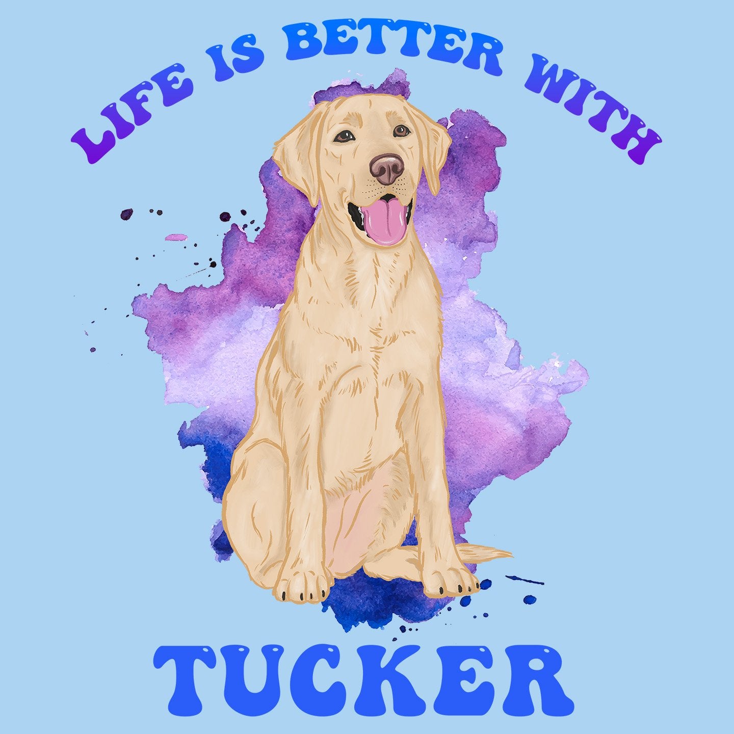 Life is Better Yellow Lab - Personalized Custom Adult Unisex T-Shirt