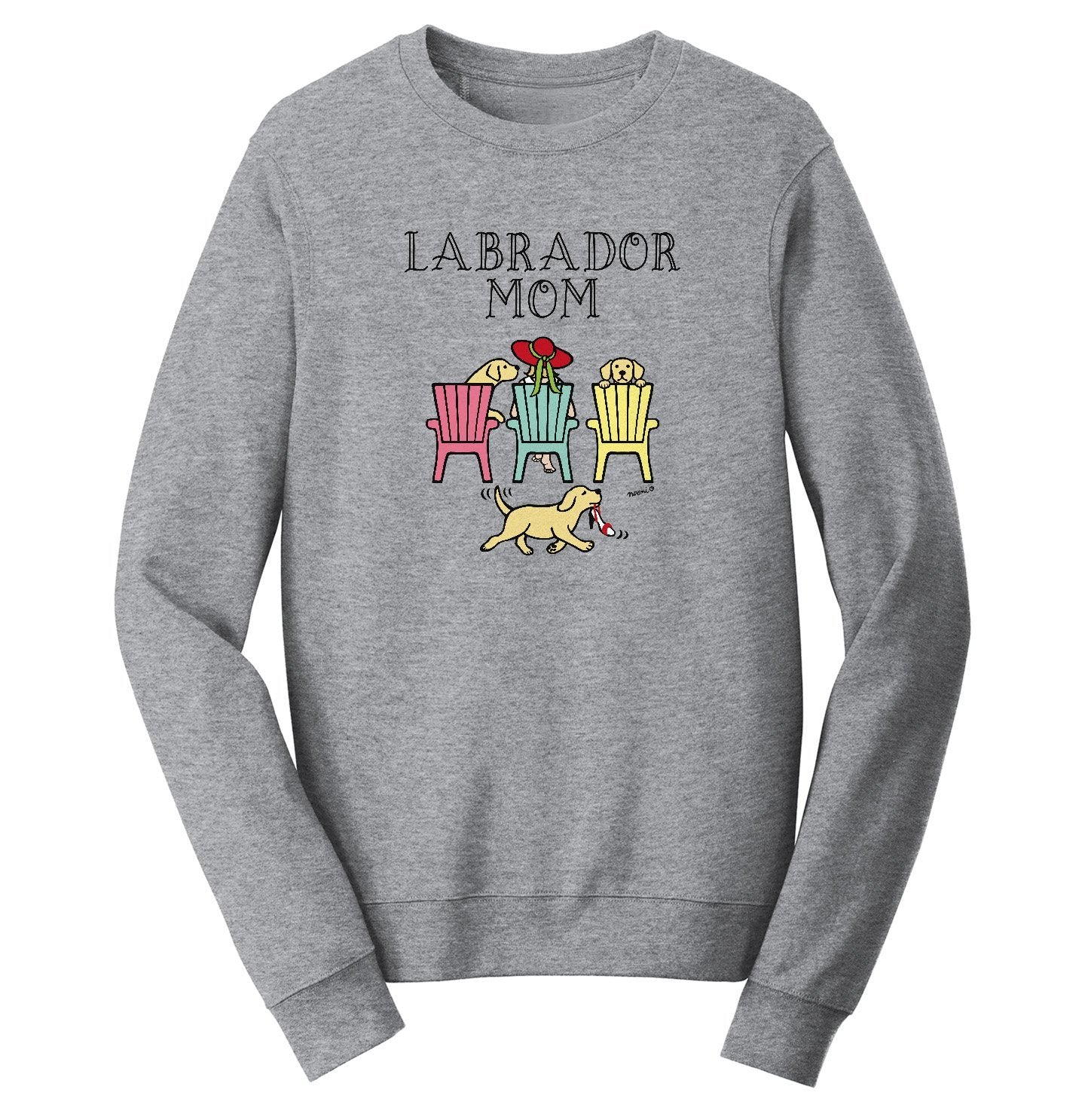 Yellow Labrador Dog Mom - Mother's Day Deck Chairs Design | Crewneck Sweatshirt