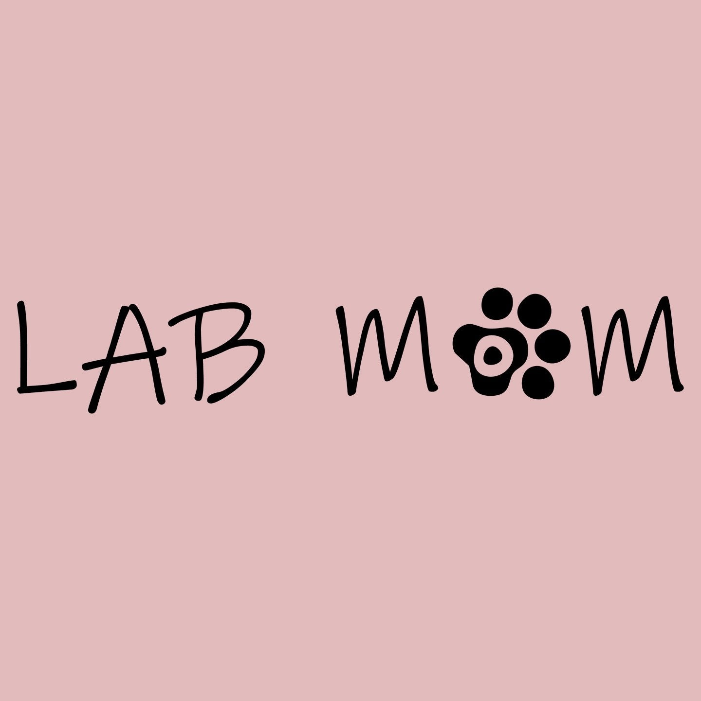 Lab Mom - Paw Text - Women's Fitted T-Shirt