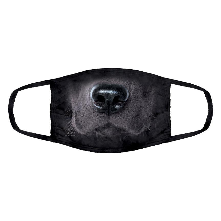 The Mountain - Black Lab Big 3D Face - Adult Unisex Face Mask