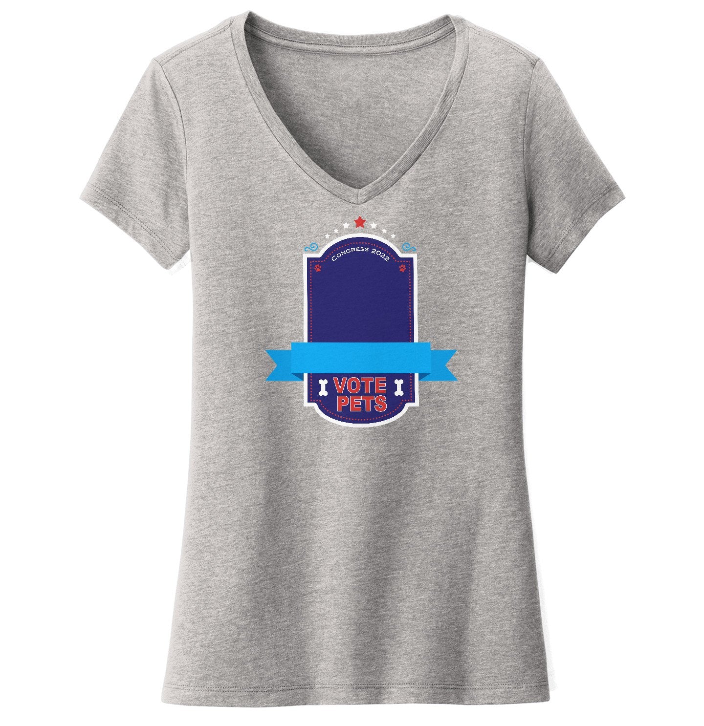 Vote Pets Candidate - Personalized Custom Women's V-Neck T-Shirt