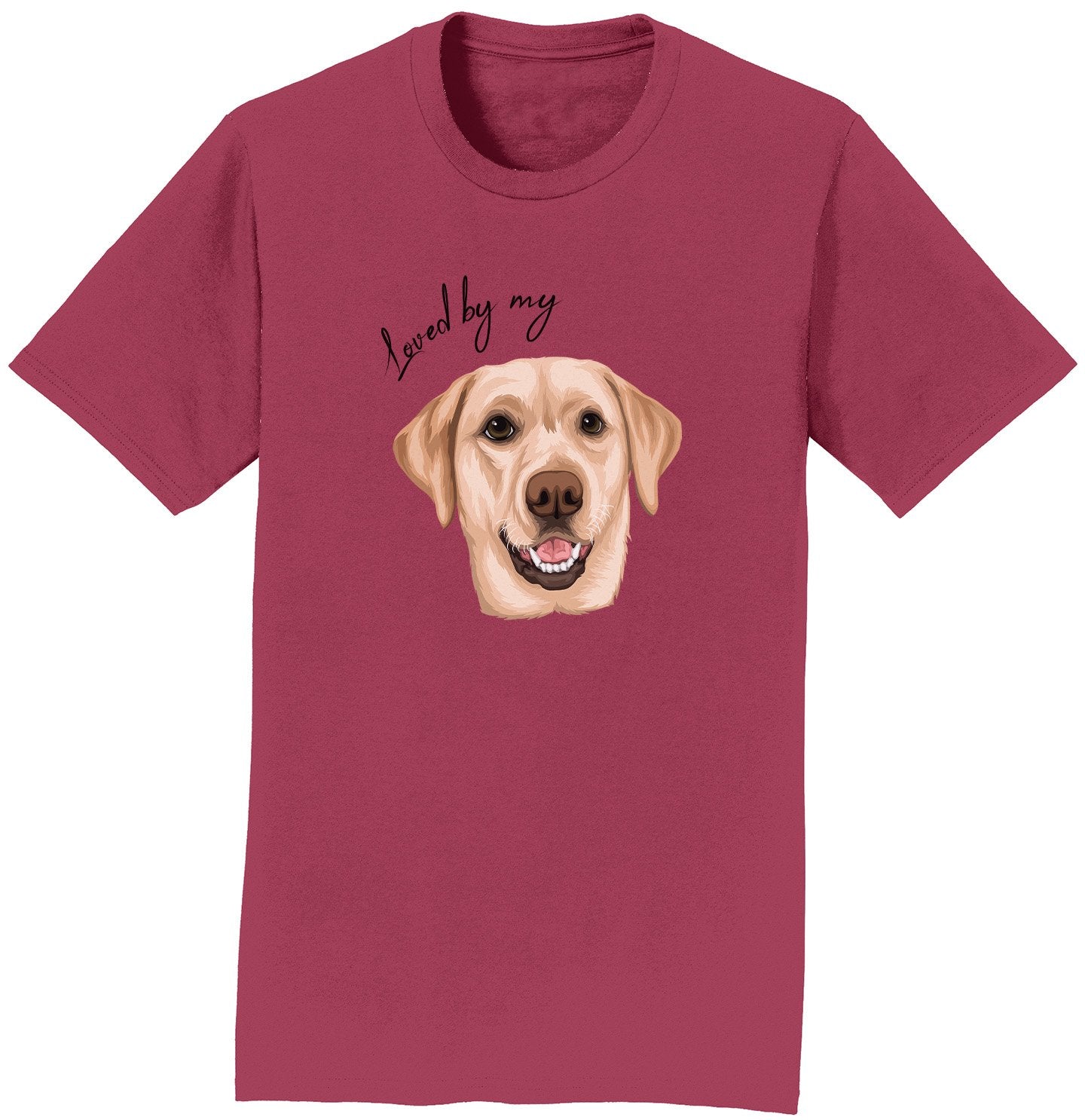 Loved By My Yellow Lab - Personalized Custom Adult Unisex T-Shirt