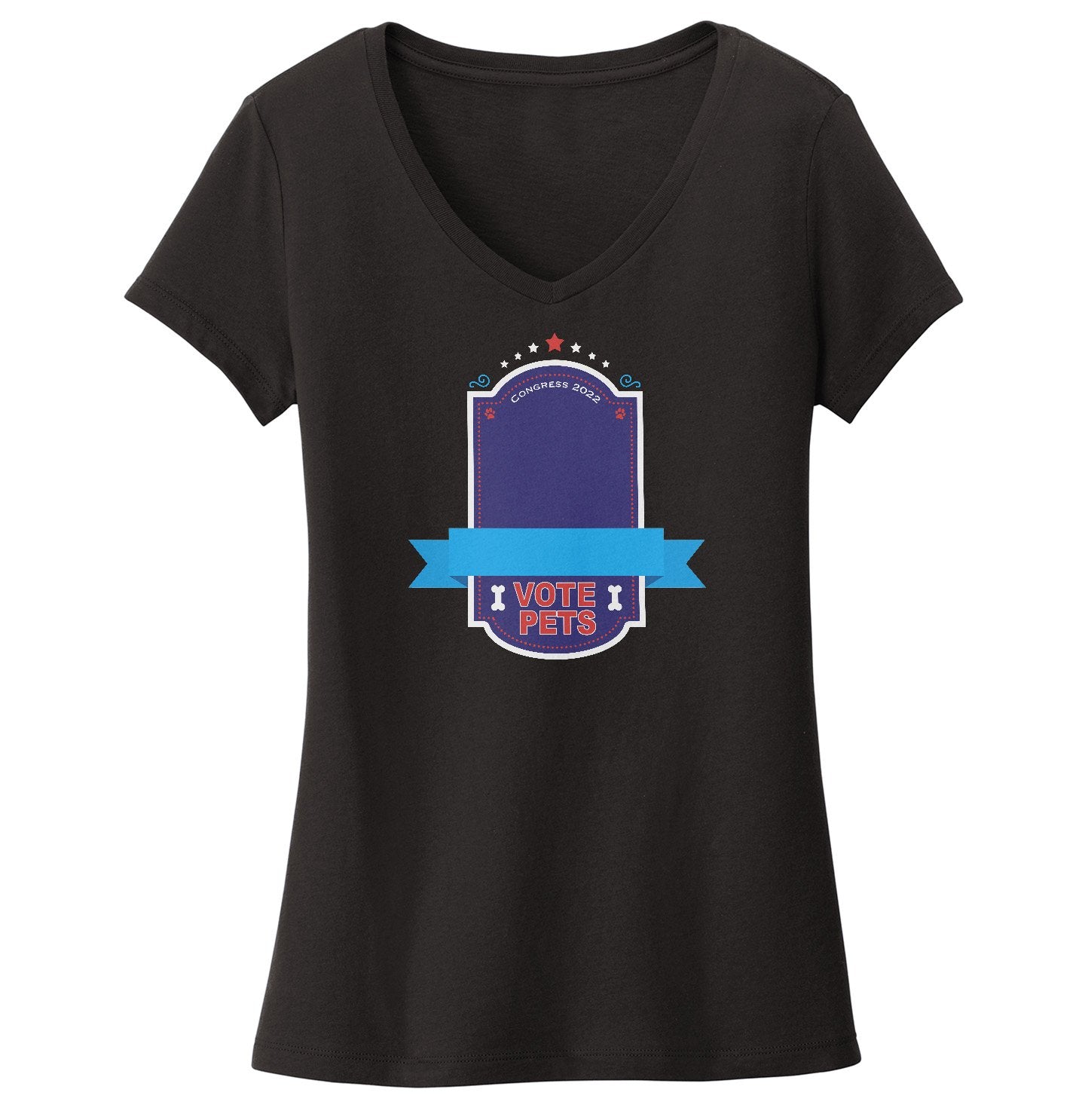 Labradors.com - Vote Pets Candidate - Personalized Custom Women's V-Neck T-Shirt