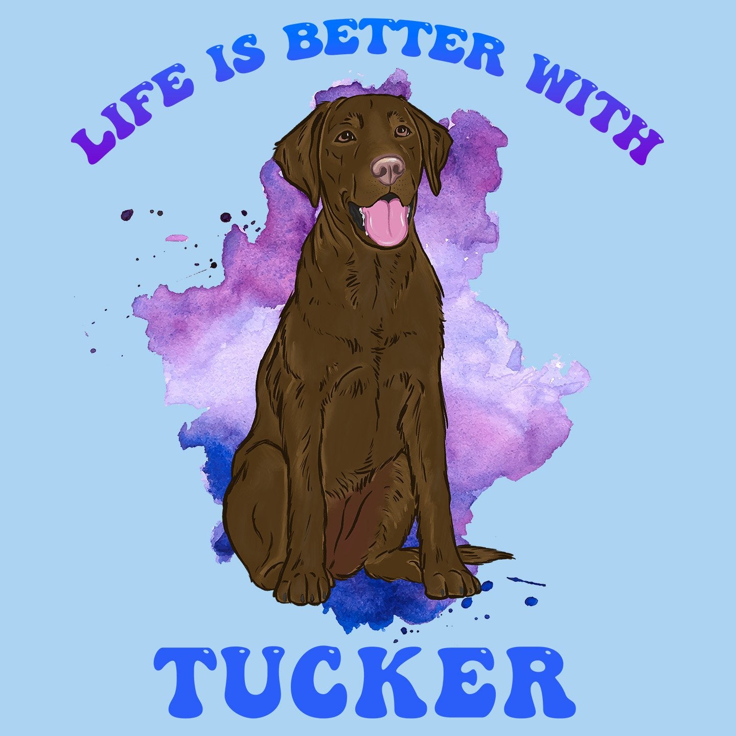 Life is Better Chocolate Lab - Personalized Custom Adult Unisex T-Shirt