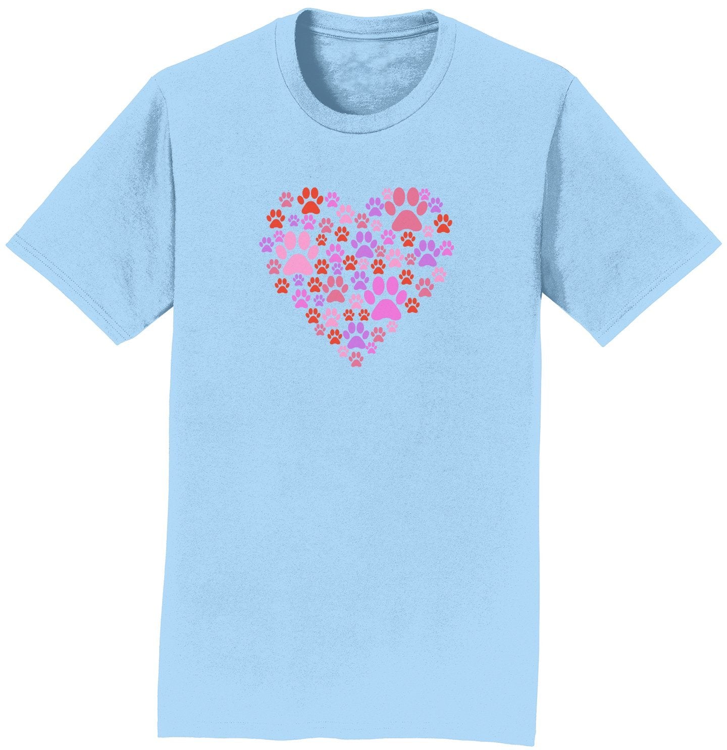 Pink Paw Heart - Adult Unisex T-Shirt