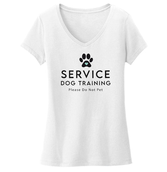 Service Dog Training - Women's V-Neck T-Shirt
