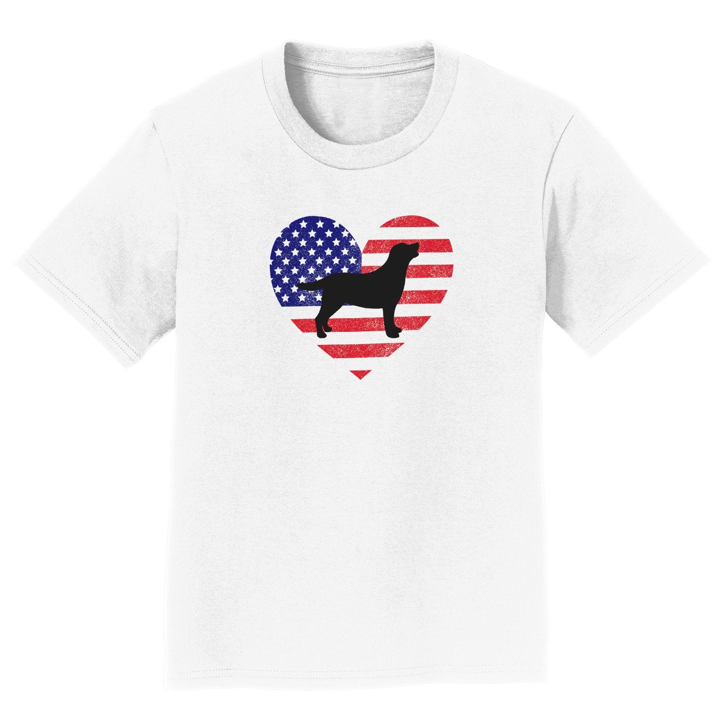 USA Flag Lab Silhouette - Kids' Unisex T-Shirt