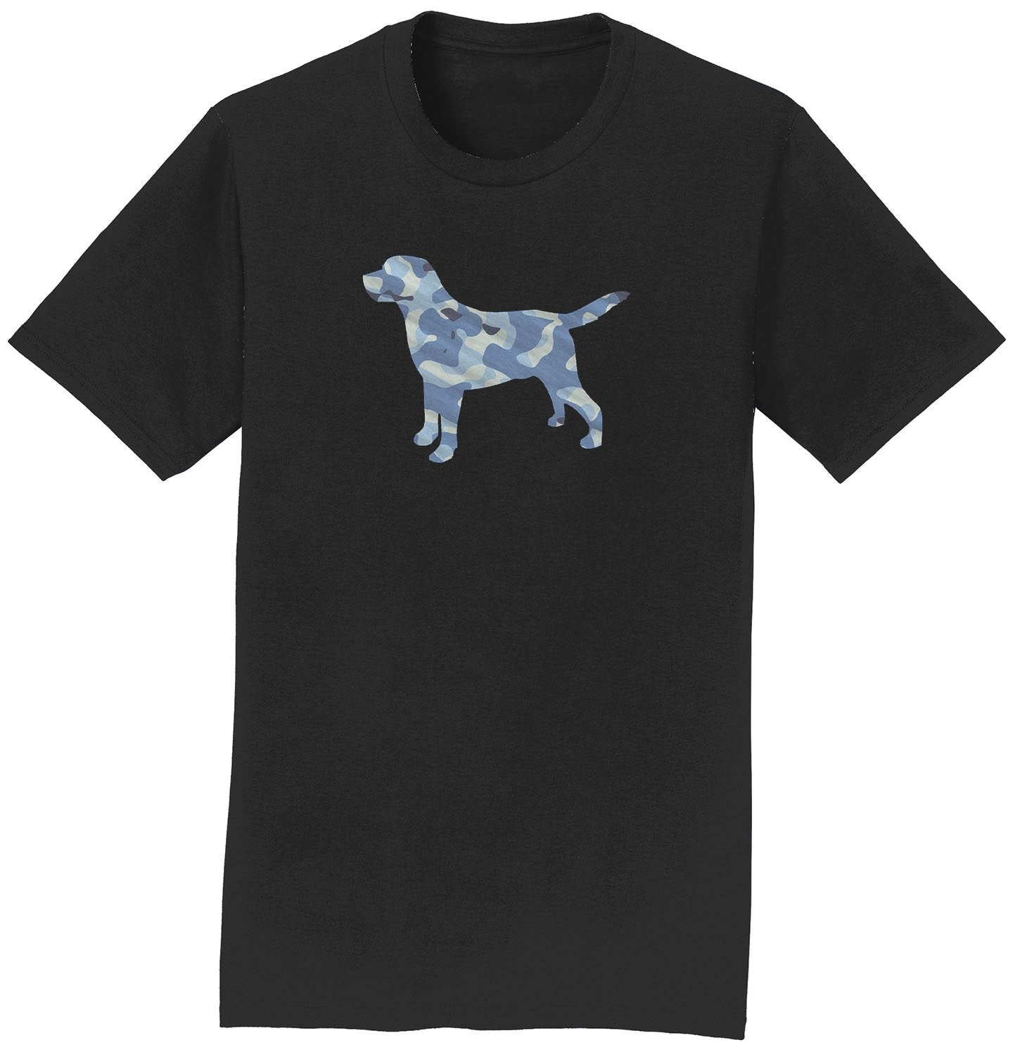 Blue Camouflage Silhouette - Adult Unisex T-Shirt