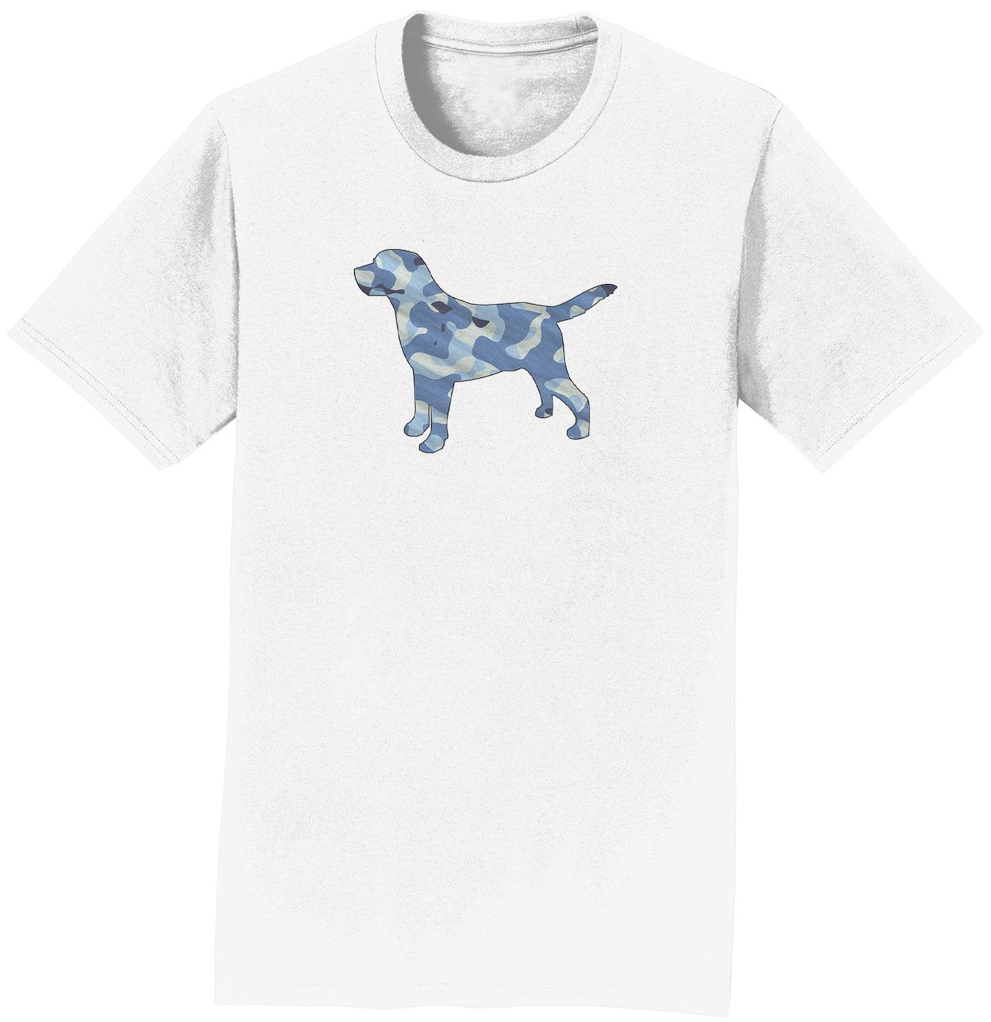 Blue Camouflage Silhouette - Adult Unisex T-Shirt