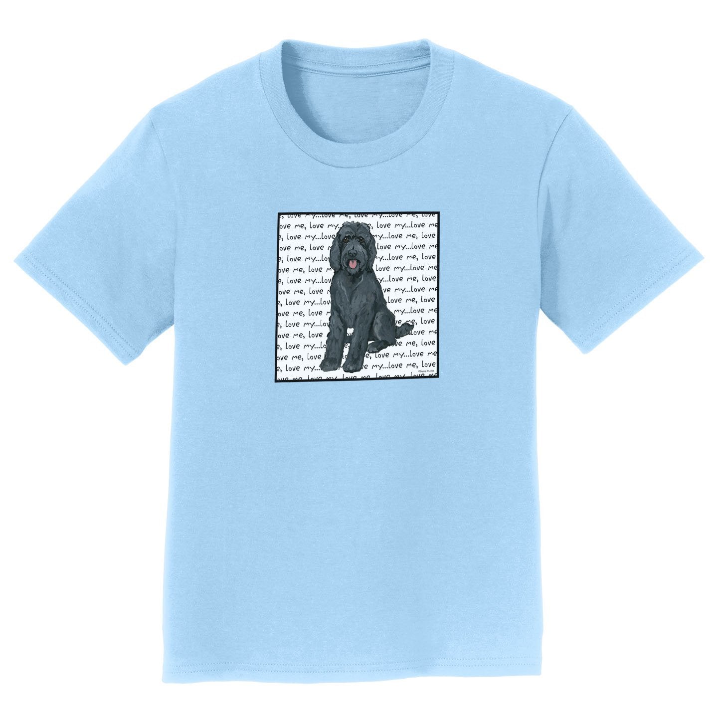 Black Labradoodle Love - Kids' Unisex T-Shirt