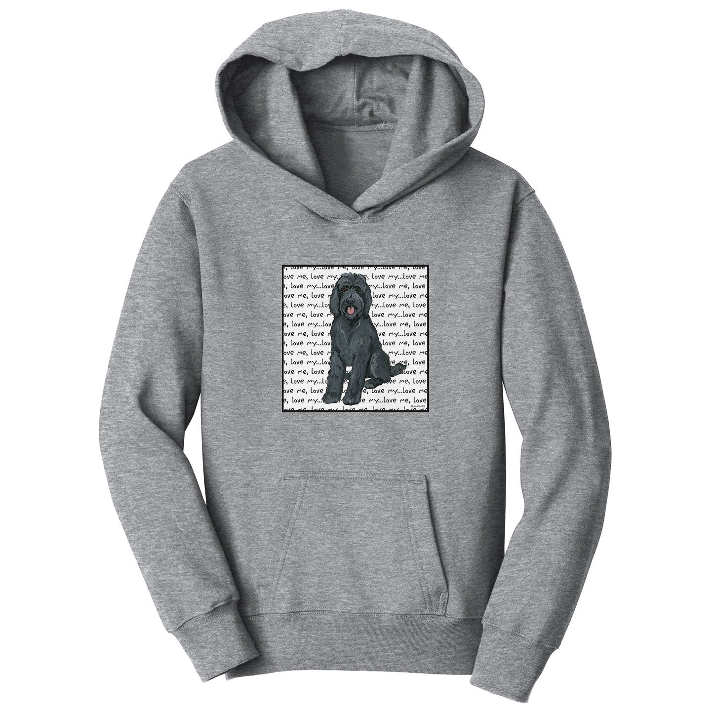 Black Labradoodle Love - Kids' Unisex Hoodie Sweatshirt