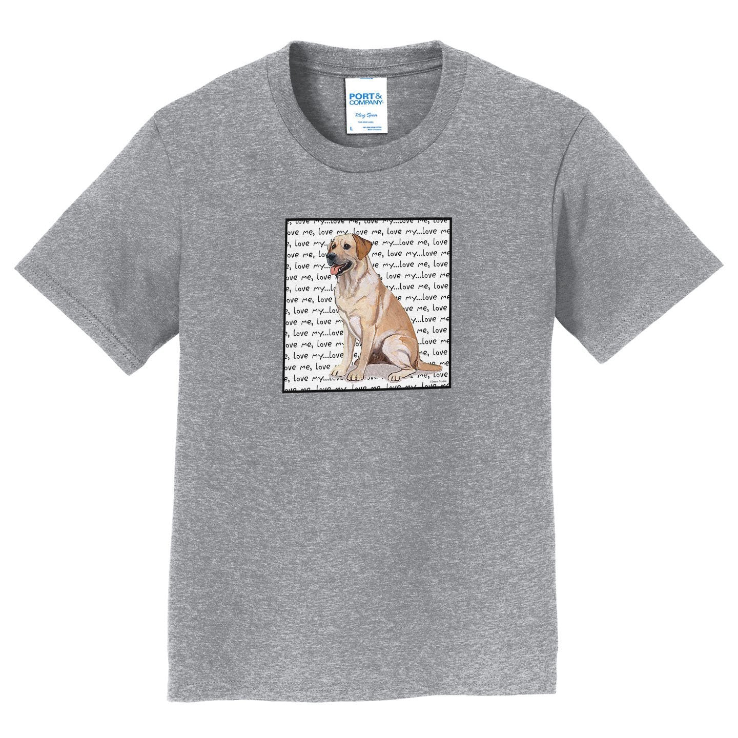 Yellow Lab Love Text - Kids' Unisex T-Shirt