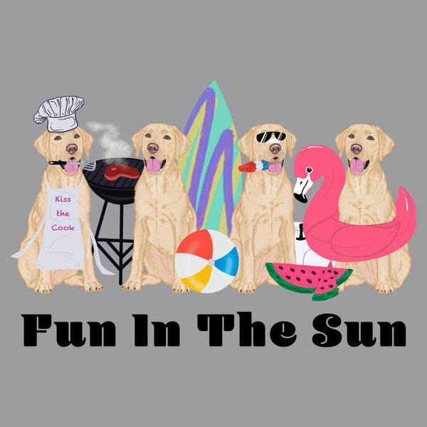Summer Lineup Yellow Lab - Adult Unisex T-Shirt
