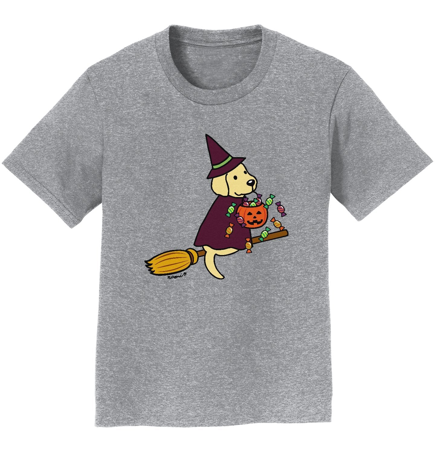 Yellow Lab Witch - Kids' Unisex T-Shirt