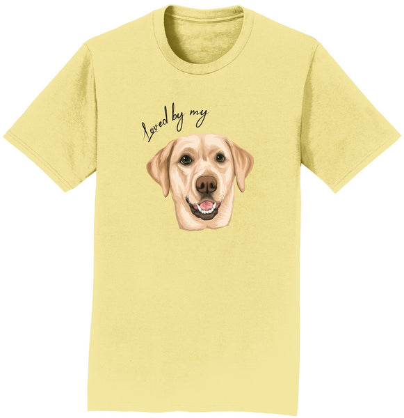 Labradors.com - Loved By My Yellow Lab - Personalized Custom Adult Unisex T-Shirt