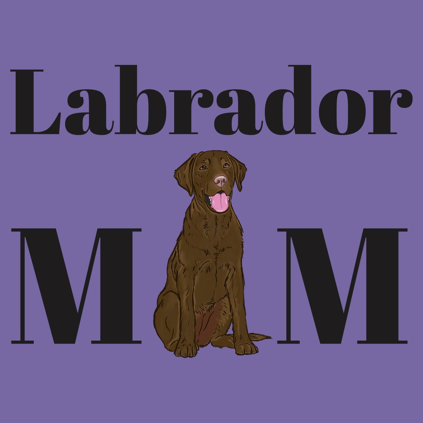 Chocolate Labrador Mom Illustration - Women's Tri-Blend T-Shirt