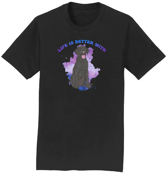 Labradors.com - Life is Better Black Lab - Personalized Custom Adult Unisex T-Shirt