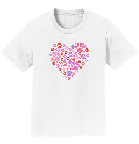 Pink Paw Heart - Kids' Unisex T-Shirt