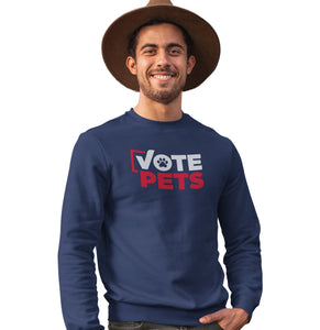 Vote Pets Stacked Logo - Adult Unisex Crewneck Sweatshirt