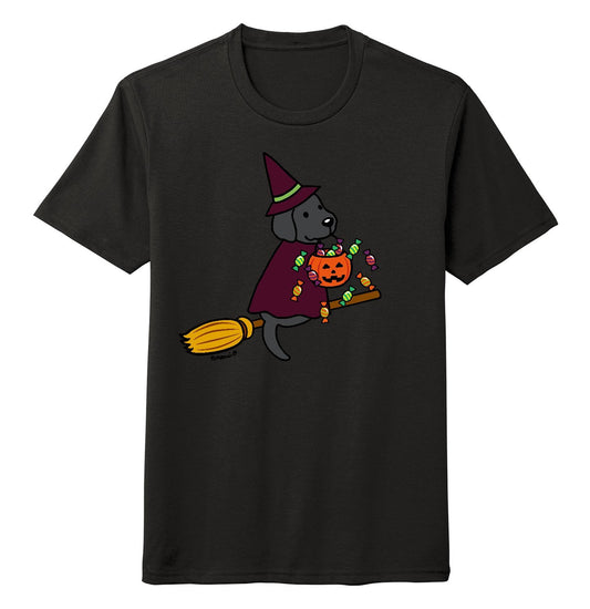 Black Lab Witch - Halloween - Tri-Blend T-Shirt