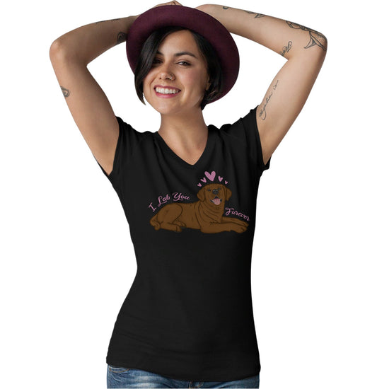 Labradors.com - Chocolate Lab You Forever - Women's V-Neck T-Shirt