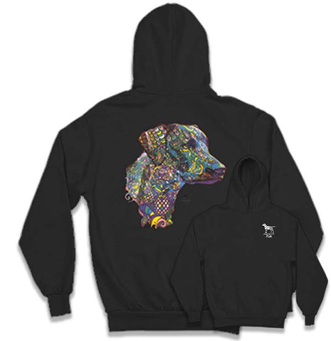 Labradors.com - Mosaic Lab on Black - Adult Unisex Hoodie Sweatshirt